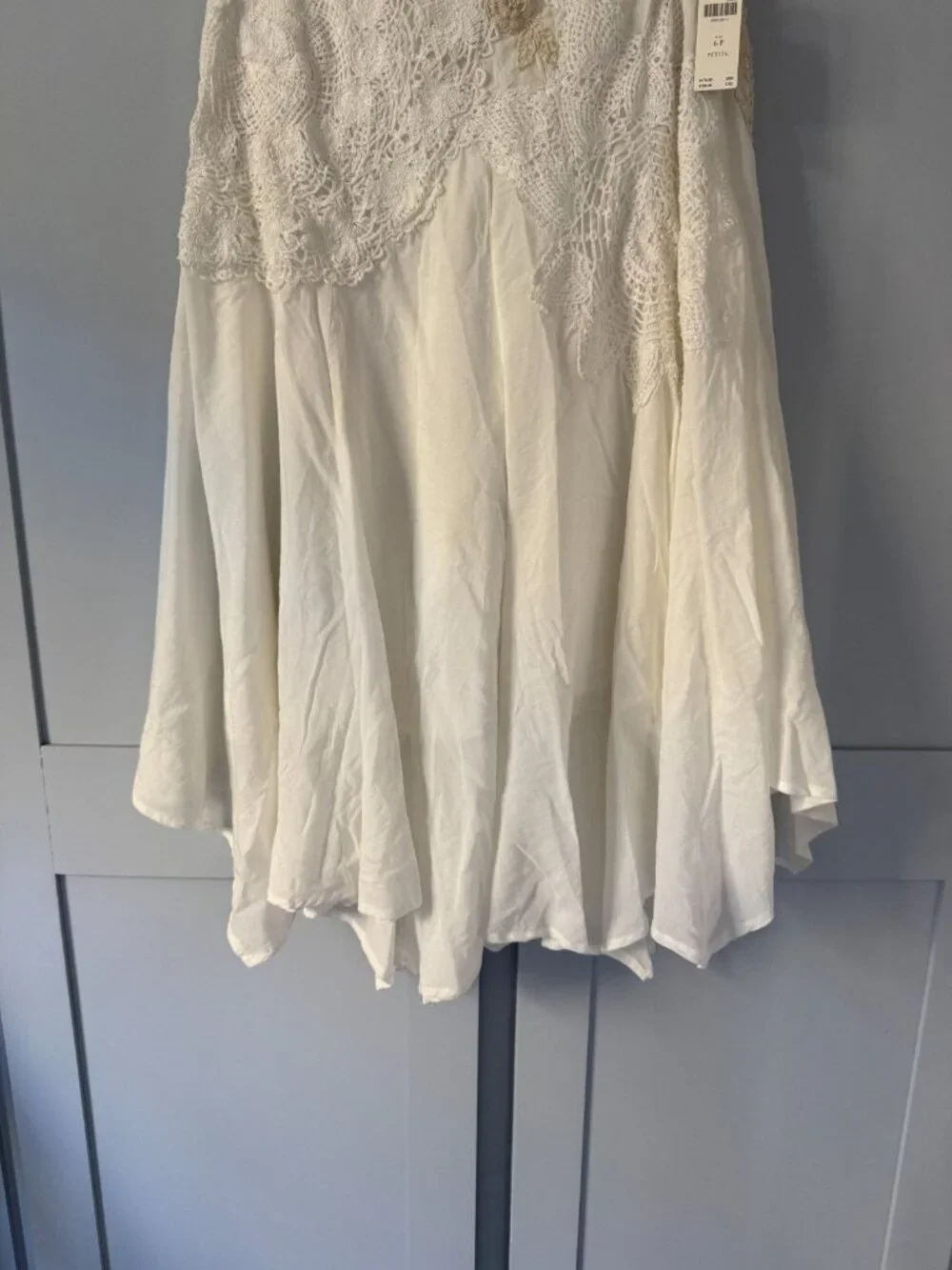 NWT 6P Anthropologie Crafted Crochet Skirt Lace Applique Lined - Picture 15 of 16